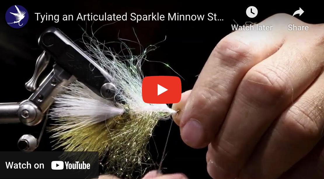 Tying an Articulated Sparkle Minnow Streamer Fishing Fly